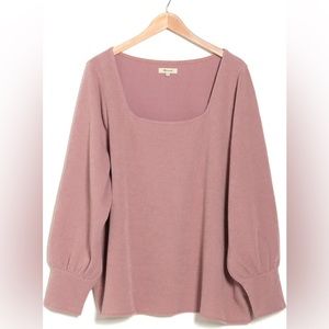 Madewell Ottoman Rib Square Neck Top (XL) - new with tags